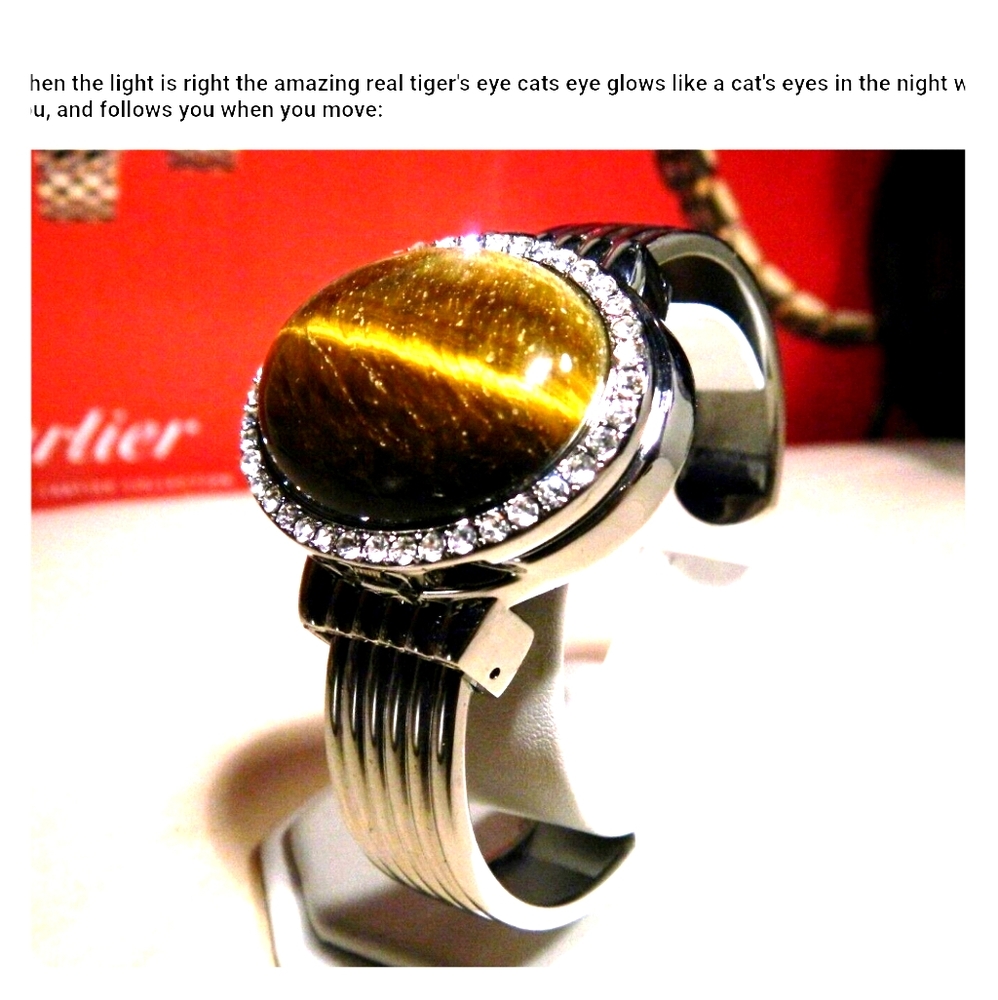 100 % Real antique gem TIGER eye watch ⌚️